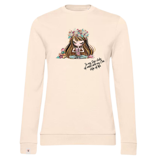 ZEN & CHIC lightweight French Terry crewneck sweatshirt
