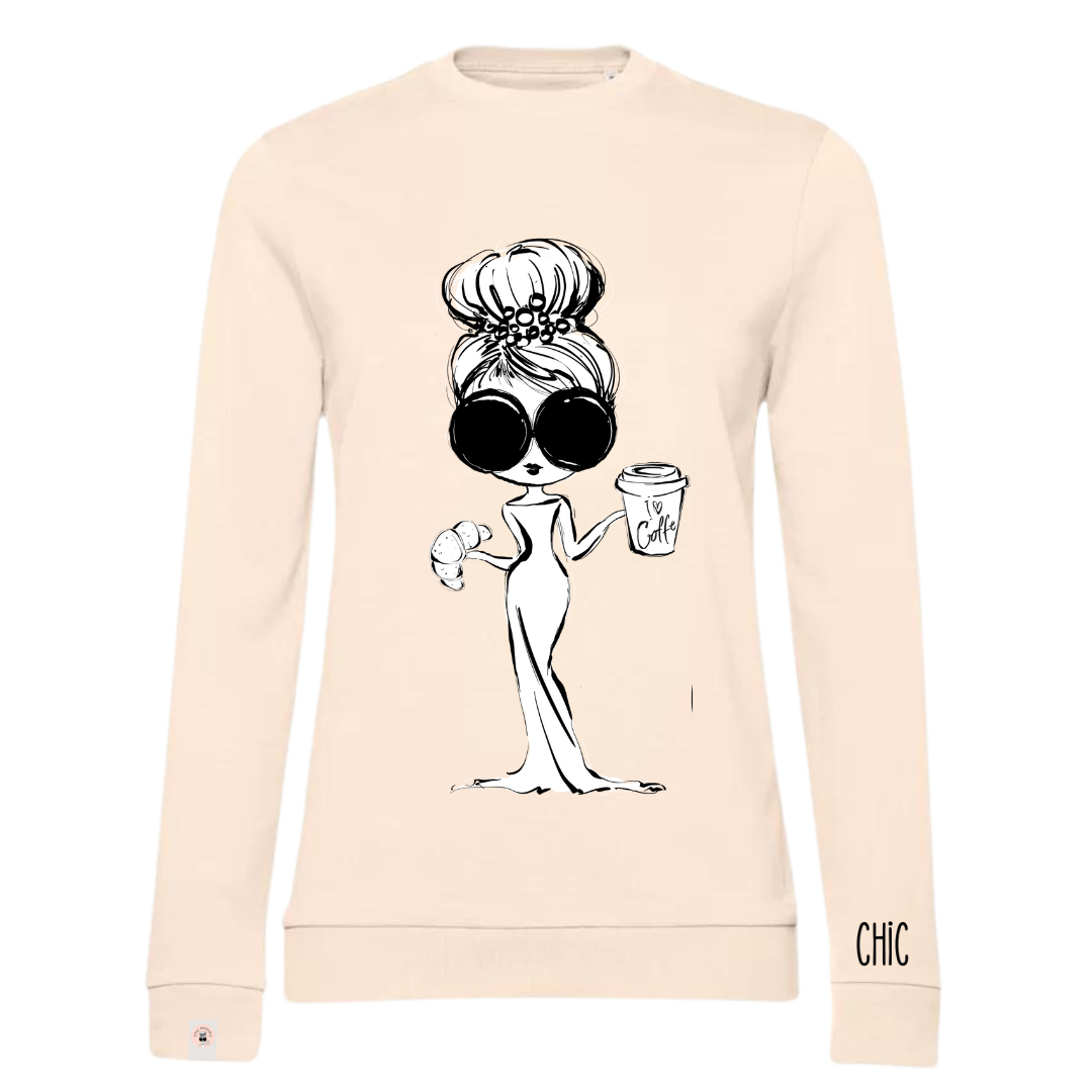 CHIC felpa girocollo leggera French Terry