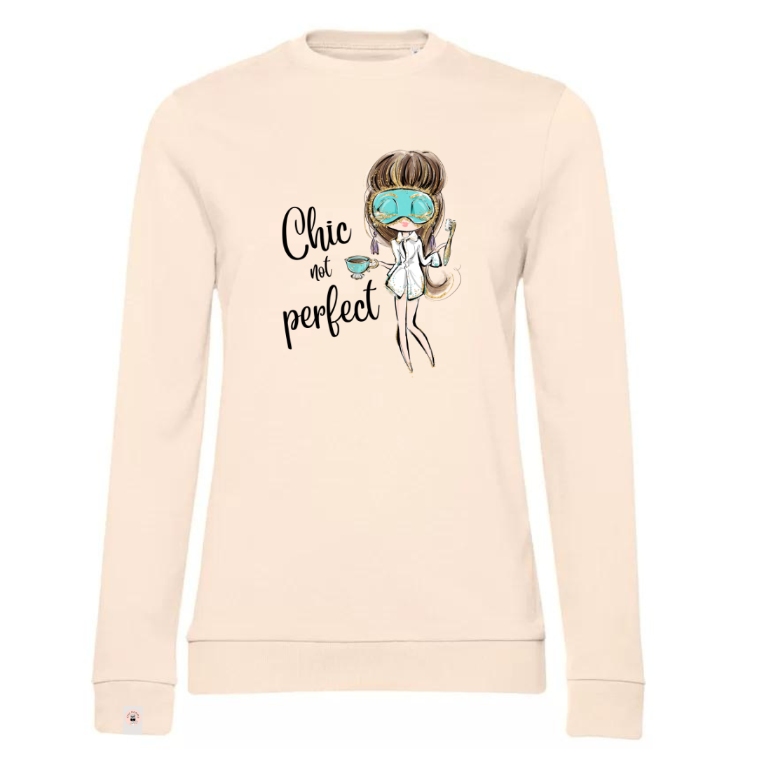 CHIC NOT PERFECT felpa girocollo leggera French Terry