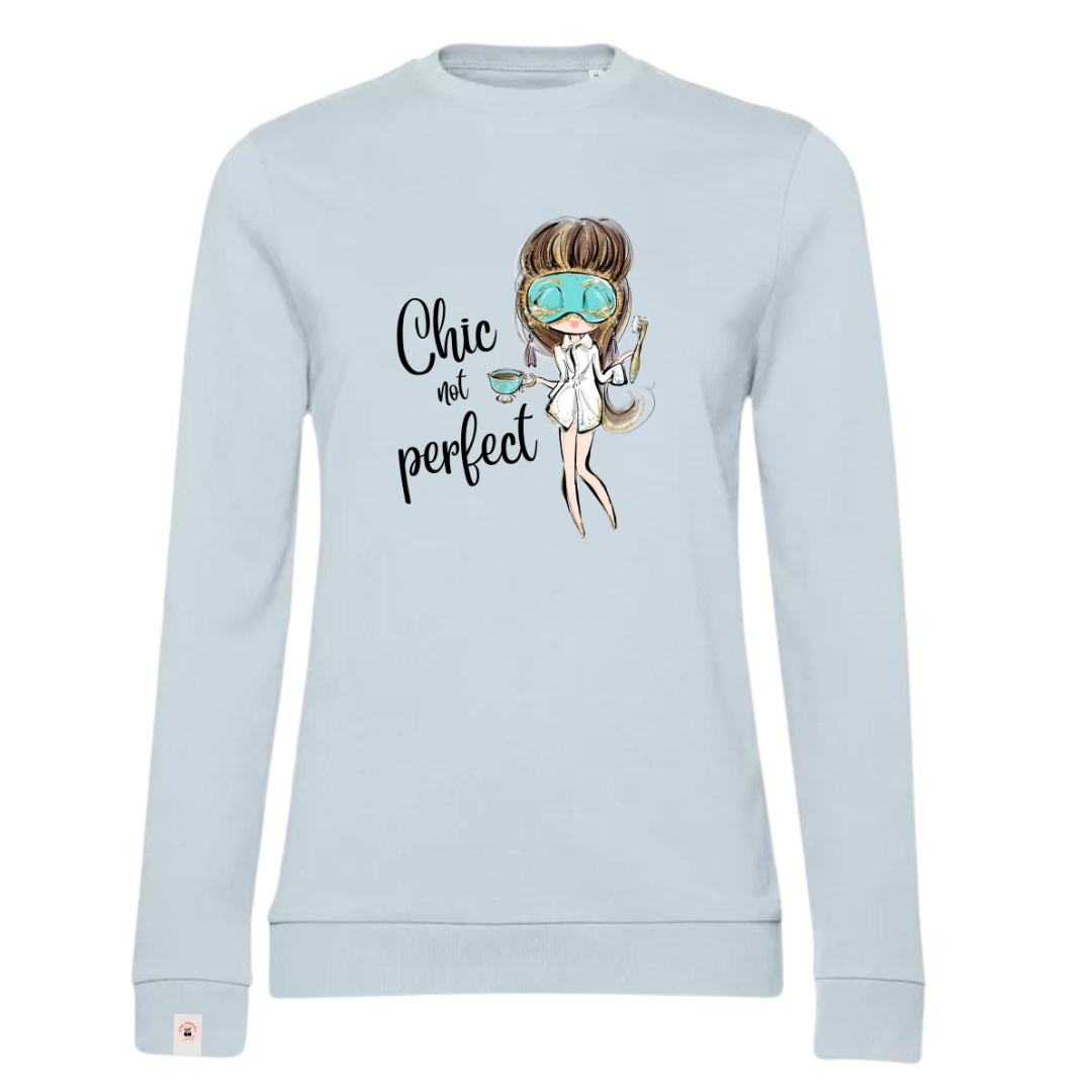 CHIC NOT PERFECT felpa girocollo leggera French Terry