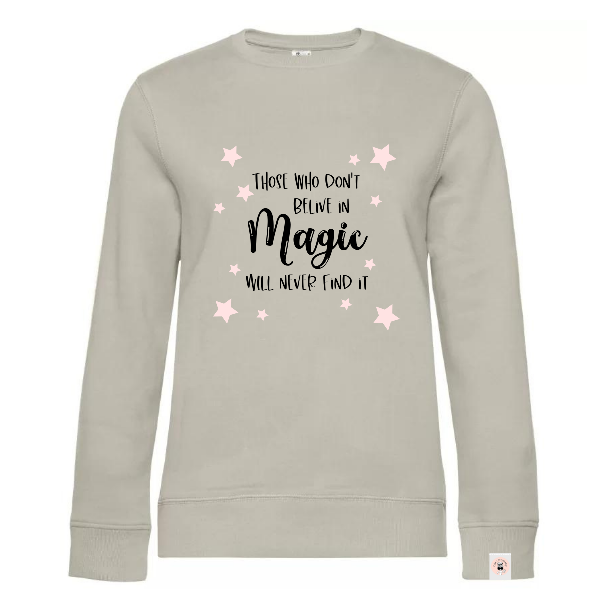 BELIVE IN MAGIC felpa girocollo in caldo cotone
