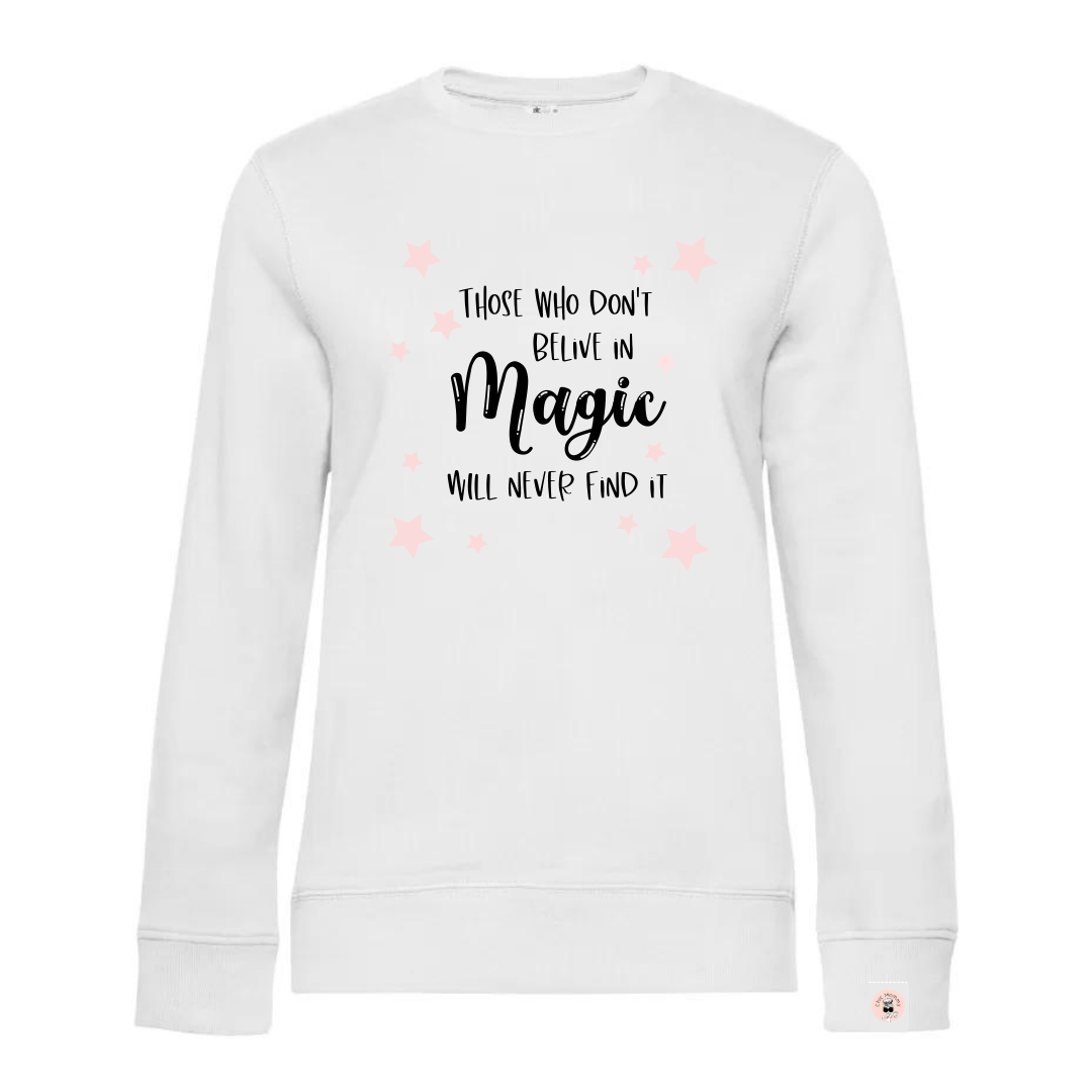 BELIVE IN MAGIC felpa girocollo in caldo cotone