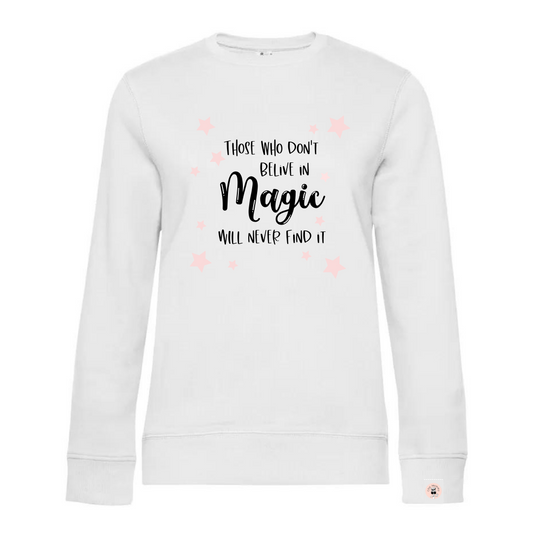 BELIVE IN MAGIC felpa girocollo in caldo cotone