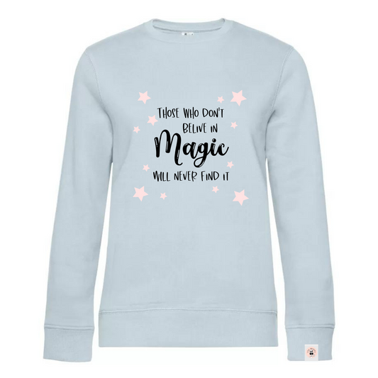 BELIVE IN MAGIC felpa girocollo in caldo cotone