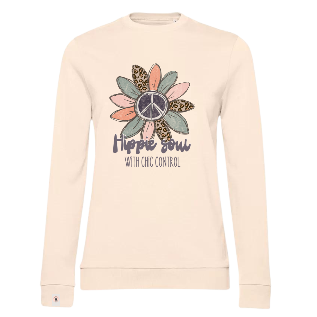 HIPPIE SOUL felpa girocollo leggera French Terry