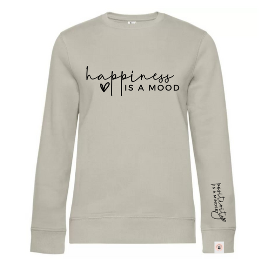 HAPPINESS AND POSITIVITY felpa girocollo in caldo cotone