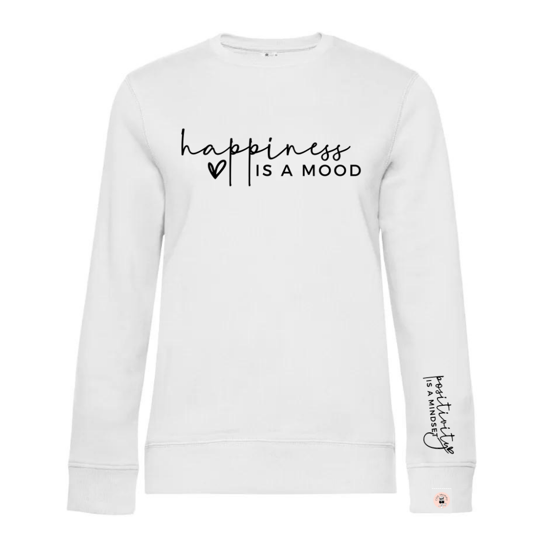 HAPPINESS AND POSITIVITY felpa girocollo in caldo cotone
