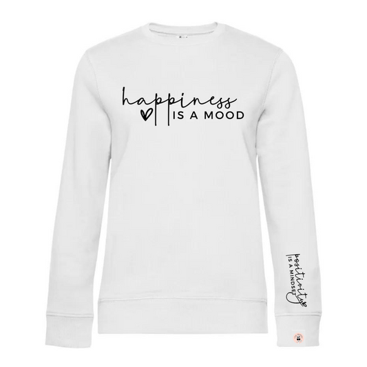 HAPPINESS AND POSITIVITY felpa girocollo in caldo cotone