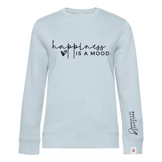 HAPPINESS AND POSITIVITY felpa girocollo in caldo cotone
