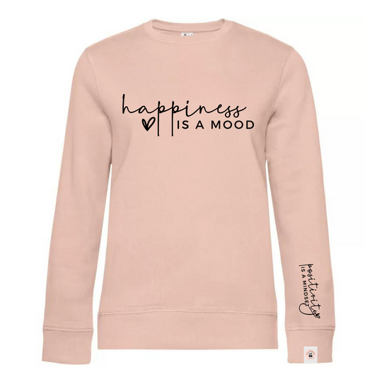 HAPPINESS AND POSITIVITY felpa girocollo in caldo cotone