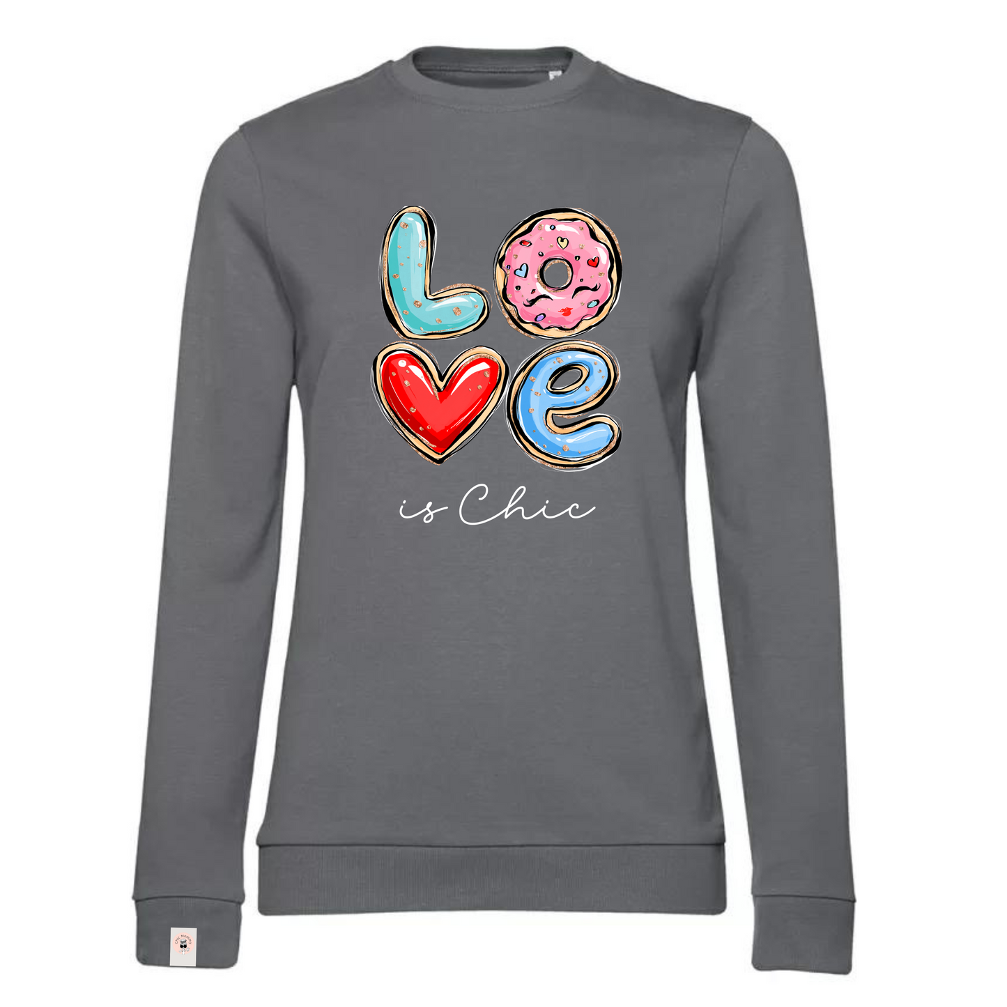 LOVE IS CHIC felpa girocollo leggera French Terry