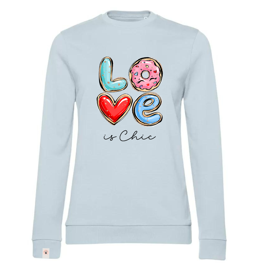 LOVE IS CHIC felpa girocollo leggera French Terry