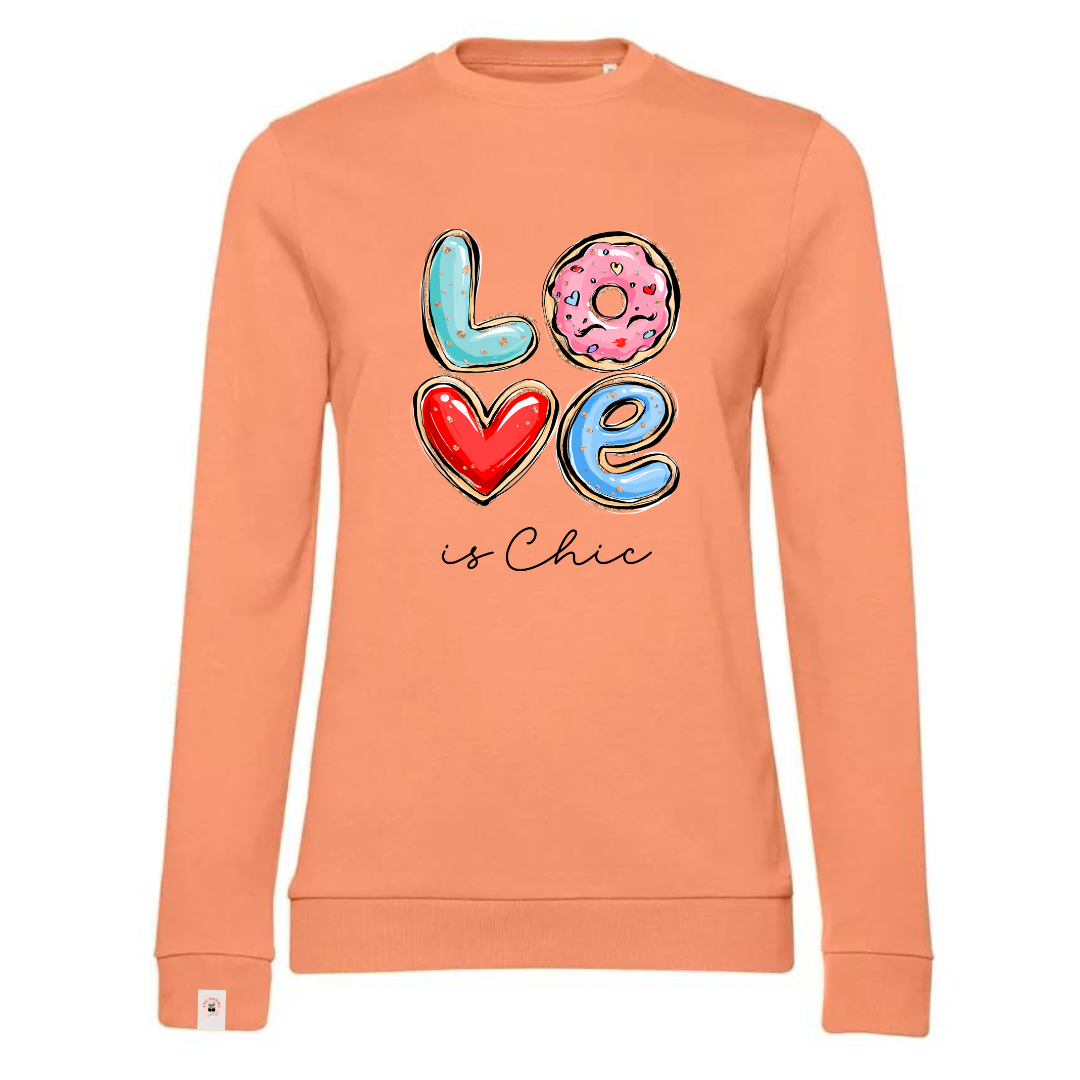 LOVE IS CHIC felpa girocollo leggera French Terry