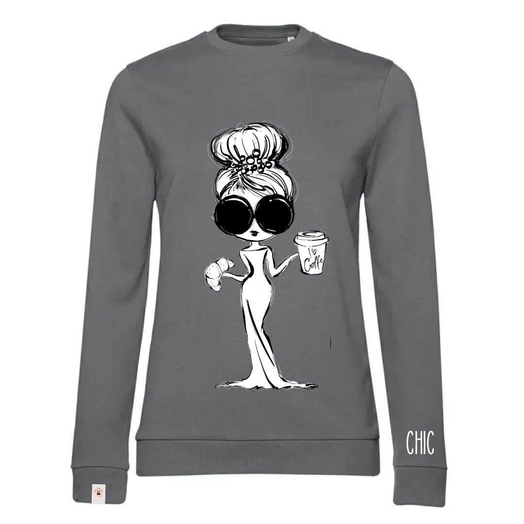CHIC felpa girocollo leggera French Terry
