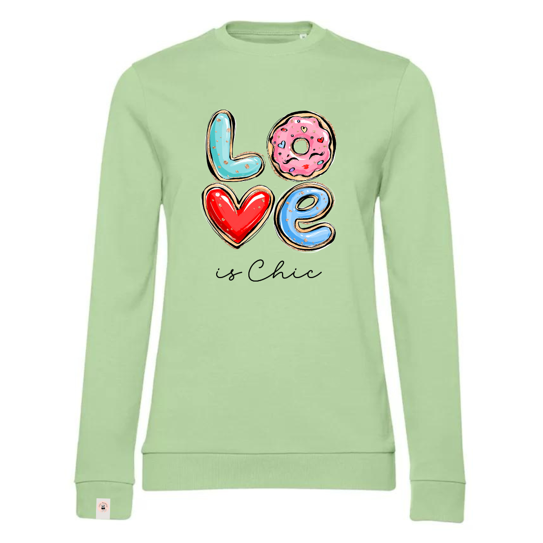 LOVE IS CHIC felpa girocollo leggera French Terry