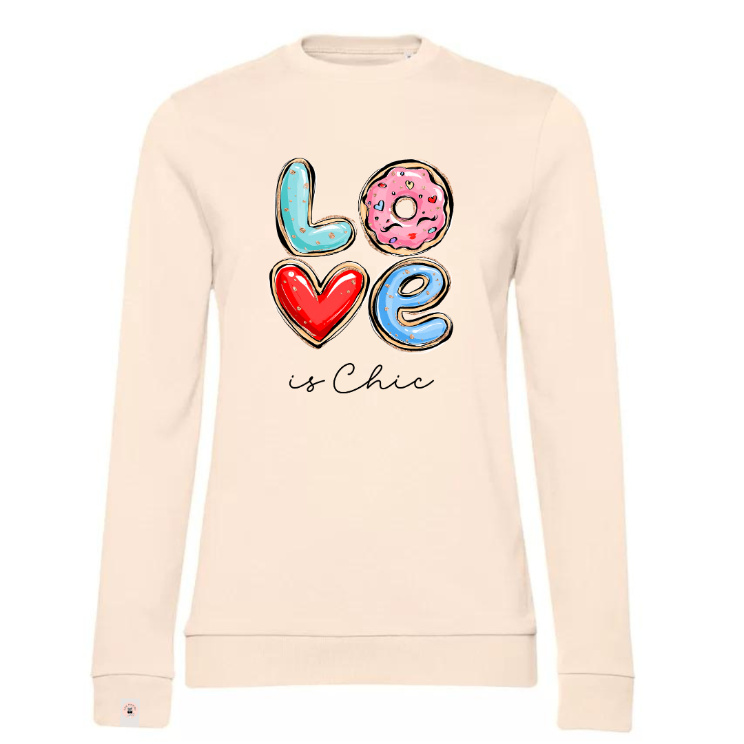 LOVE IS CHIC felpa girocollo leggera French Terry