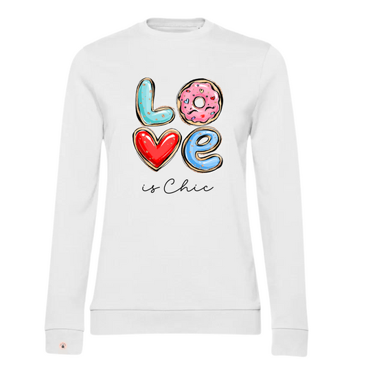 LOVE IS CHIC felpa girocollo leggera French Terry